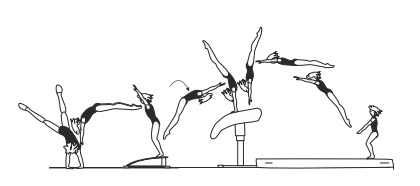 Round-off, flic-flac on â€“ repulsion off
