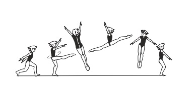 Tour jetÃ© with additional Â½ turn
(180Â°), landing on one or both feet,
or in split sit position