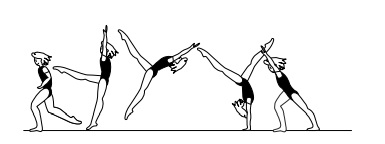 All flic-flac and gainer flic-flac
variations,
also with support of one arm