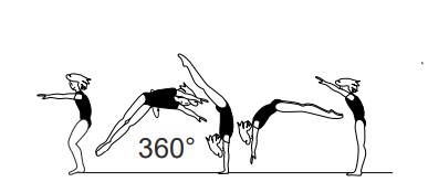 Flic-flac with 1/1 twist (360Â°)
before hand support