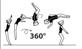 Salto fwd tucked with Â½ or 1/1
twist (180Â° or 360Â°), also
Salto fwd piked with Â½ twist (180Â°)