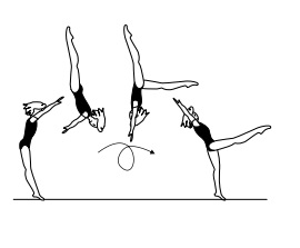 Salto fwd stretched,