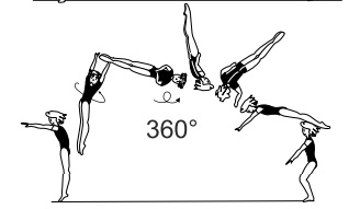 Salto bwd stretched with Â½, or
salto bwd tucked or stretched with
1/1 twist (180Â° or 360Â°