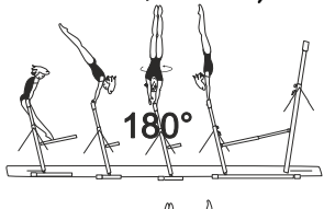Cast to hstd with legs together
and hips extended; also with hopgrip change, also with Â½ turn
(180Â°) legs together or straddled