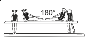 Flank to rear support,
also with Â½ turn (180Â°)