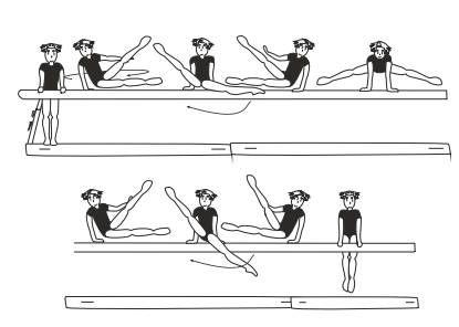 Two flying flairs