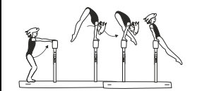From side stand - squat or stoop
through to rear support