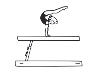 Hstd with horizontal leg hold
(2 sec.) â€“ reverse planche in
different variations - lower to
optional end position