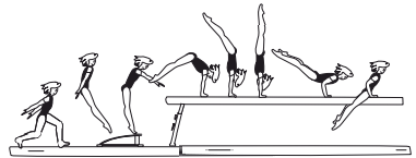 Jump to hstd with bent or straight
legs â€“ lower to optional end
position 
