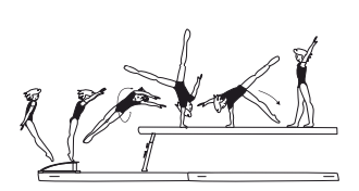 Cartwheel on one or both arms 