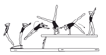 Cartwheel on one or both arms 