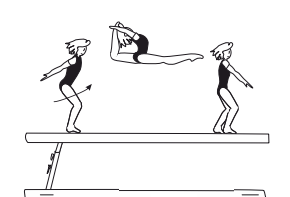 Split jump to ring position (leg
separation 180Â°) to land on two feet