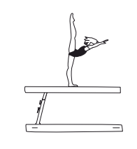 Scale fwd, support leg extended
(leg separation 180Â°) (2 sec.)
