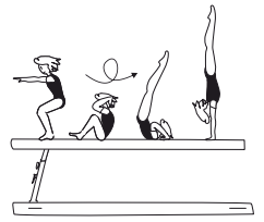 Roll bwd to hstd - lower to end
position touching beam