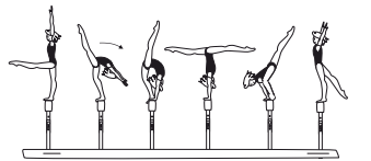 Walkover bwd in side position to
side stand