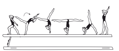 Gainer flic-flac also with support
on one arm