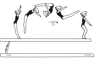 Salto fwd piked to cross stand