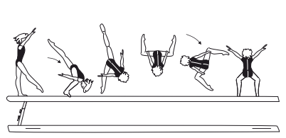 Salto swd tucked take off from one
leg to side stand