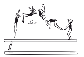 Salto bwd tucked, piked or
stretched (step out) 