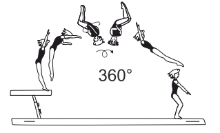 Salto fwd tucked with 1/1 twist (360Â°)