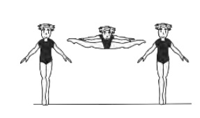 Straddle pike jump (both legs
above horizontal), or side split
jump (leg separation 180Ëš) 
